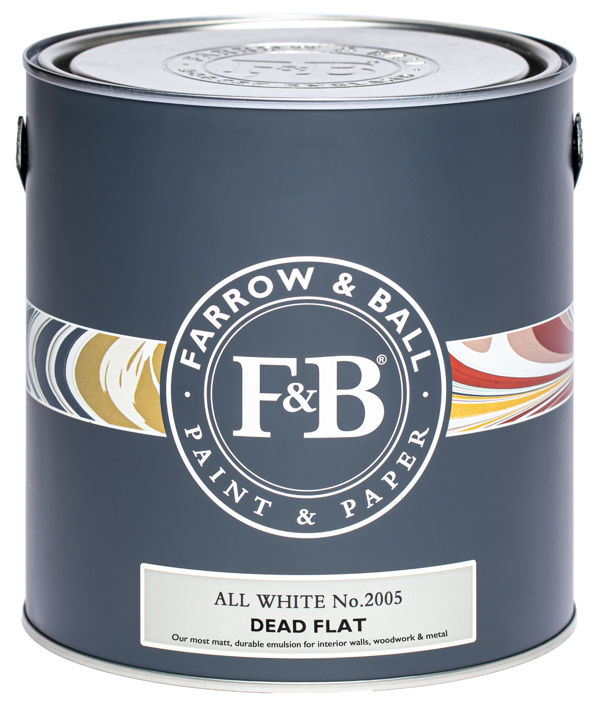 Farrow & Ball Dead Flat – Originaldose, All White No. 2005